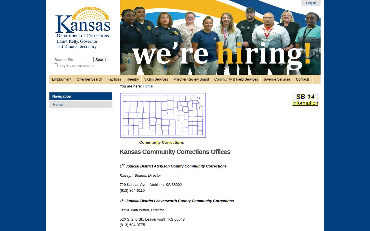 Kiowa County probation community corrections office map